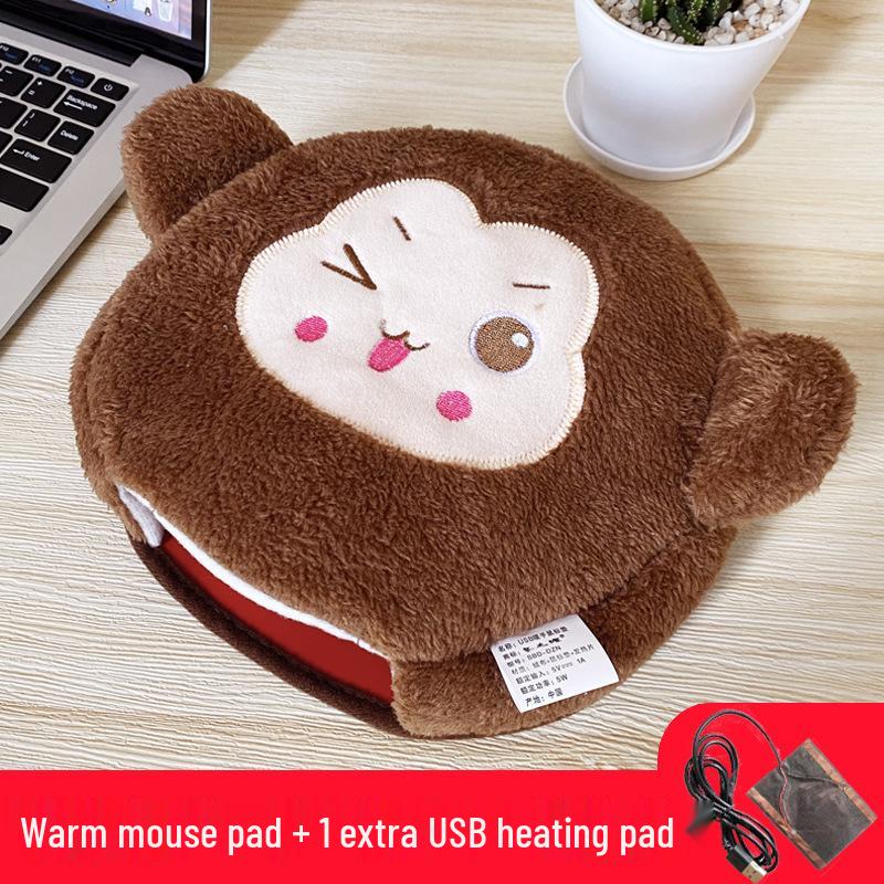 USB Нагреваемый коврик для мыши с поддержкой запястья - Флисовые перчатки-грелки для рук для мужчин