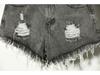 Korean High Waist Plus Size Raw Edge Denim Shorts for Women - Ripped, Slimming, Wide Leg A-Line Style