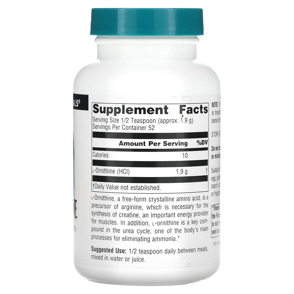 Source Naturals Порошок L-орнитина, 3,53 унции (100 г)