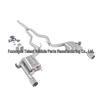 Fits 2017 Mustang 2.3T with Modified GFC Center & Rear Dual Muffler, Dual Valve, Dual Outlet Flat Tip Single Layer Tailpipe.