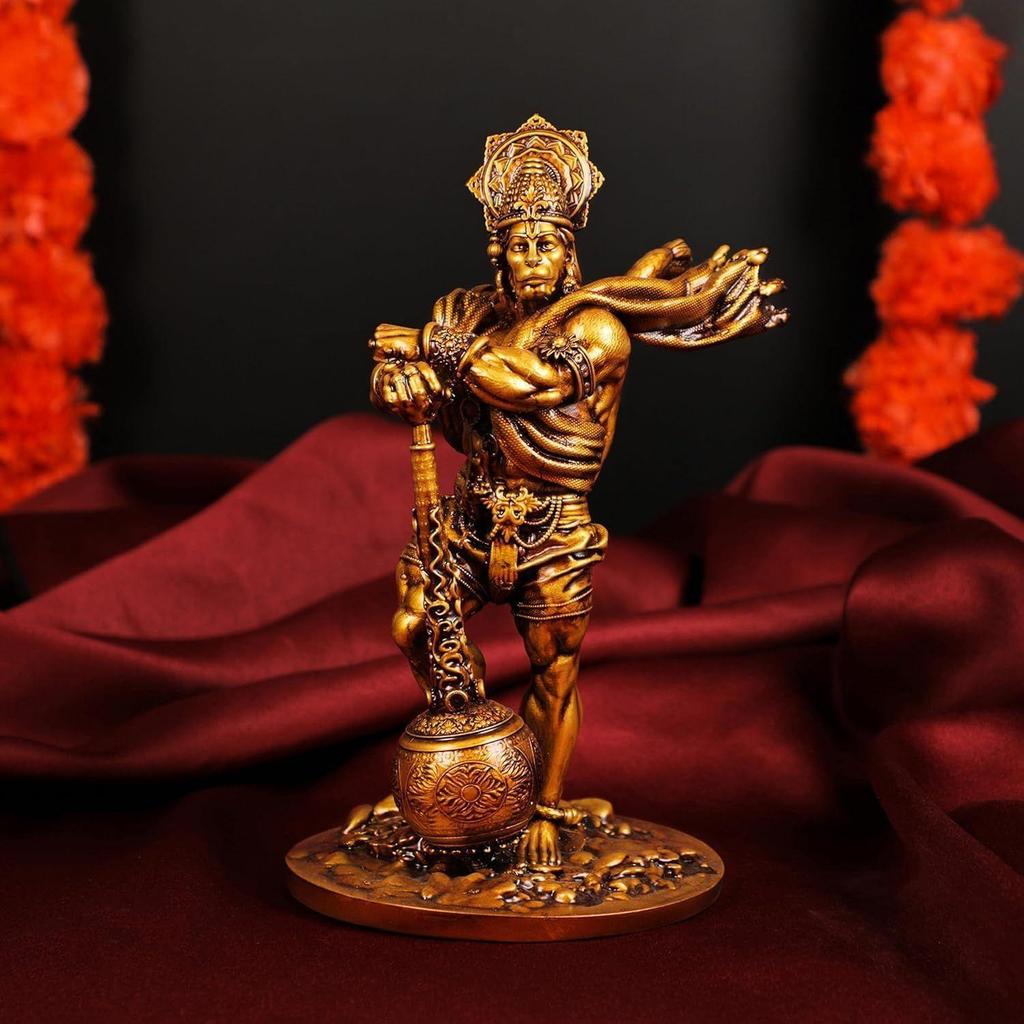 Car Dashboard Resin Bahubali Hanuman Idol Home Decor Item Hanuman Murti Statue for Gift