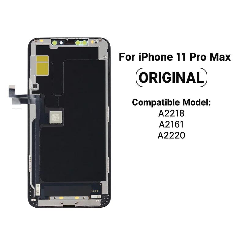 Новый Amoled-экран для iPhone11 Pro Max, ЖК-дисплей, дигитайзер сенсорного экрана в сборе для iPhone11 Pro Max, поддержка дисплея 3D Touch