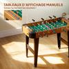 Foosball table 92 cm, 22 players, 2 balls, manual counters, non-slip handles, brown