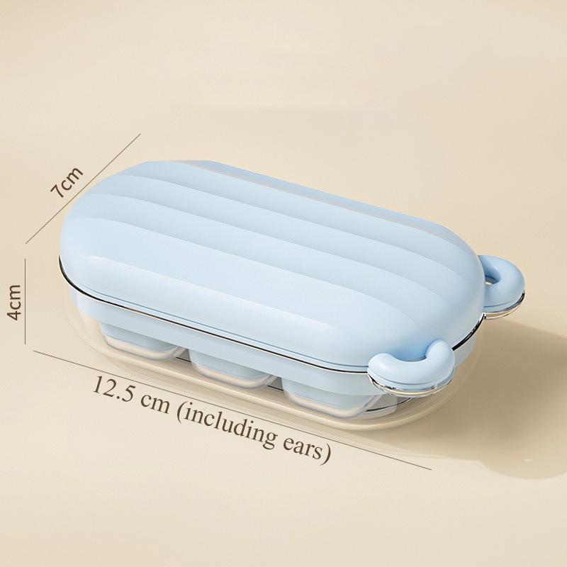 Bear Press Ice Compartment силиконовая форма для кубиков льда 6 отсеков коробка для льда бытовая квадратная форма для льда с крышкой коробка для хранения льда
