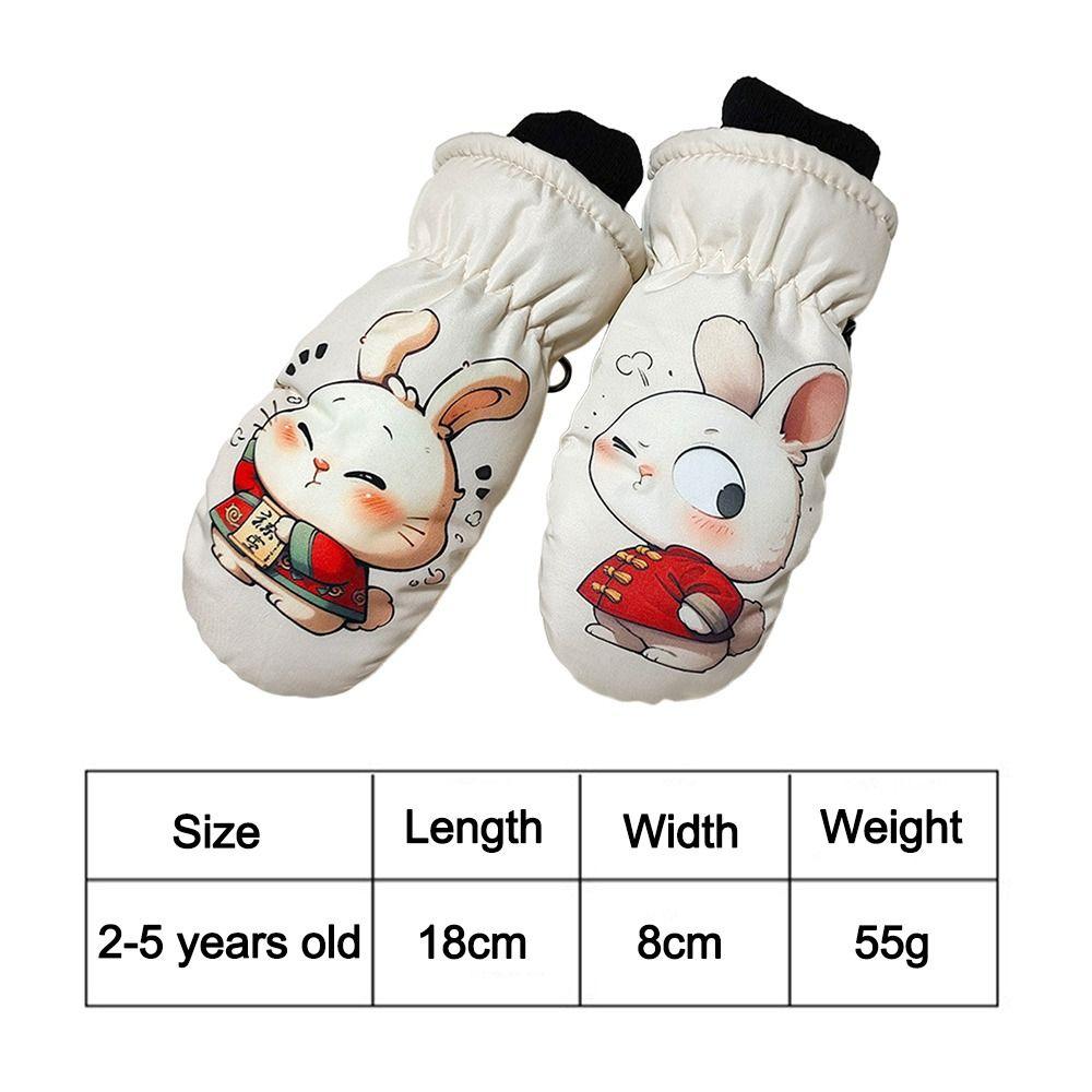 Non-slip Snow Gloves Warm Kids Winter Mittens Cute Children Ski Gloves Mountaineering