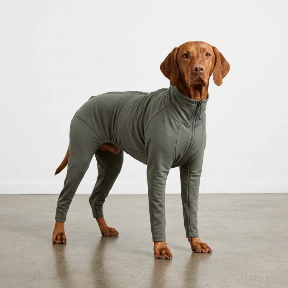 Zipper Closure Dog Recovery Suit Elastic Zipper Dog Outfit Dog Four-legged Jumpsuit Anti Licking