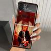 Ретро Певец Курт Кобейн Жесткий ПК Чехол Для Телефона Для Samsung Galaxy Z Flip 7 6 5 4 3 Черный ZFlip7 ZFlip6 Flip5 Flip4 Flip3 5G Печать C