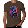 Mohawk Wolf T-Shirt Short sleeve tee aesthetic clothes oversized t shirts for men