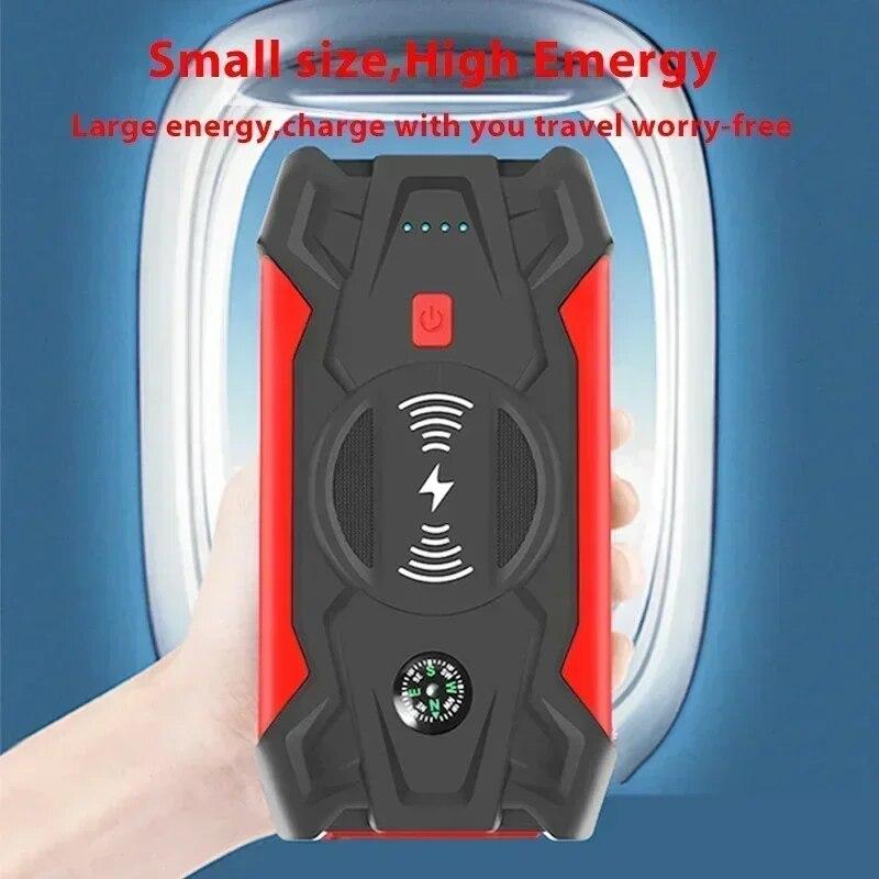 Car Jump Starter Power Bank Portable Car Battery Booster Charger 12V Starting Device Auto Emergency Start-up Lighting