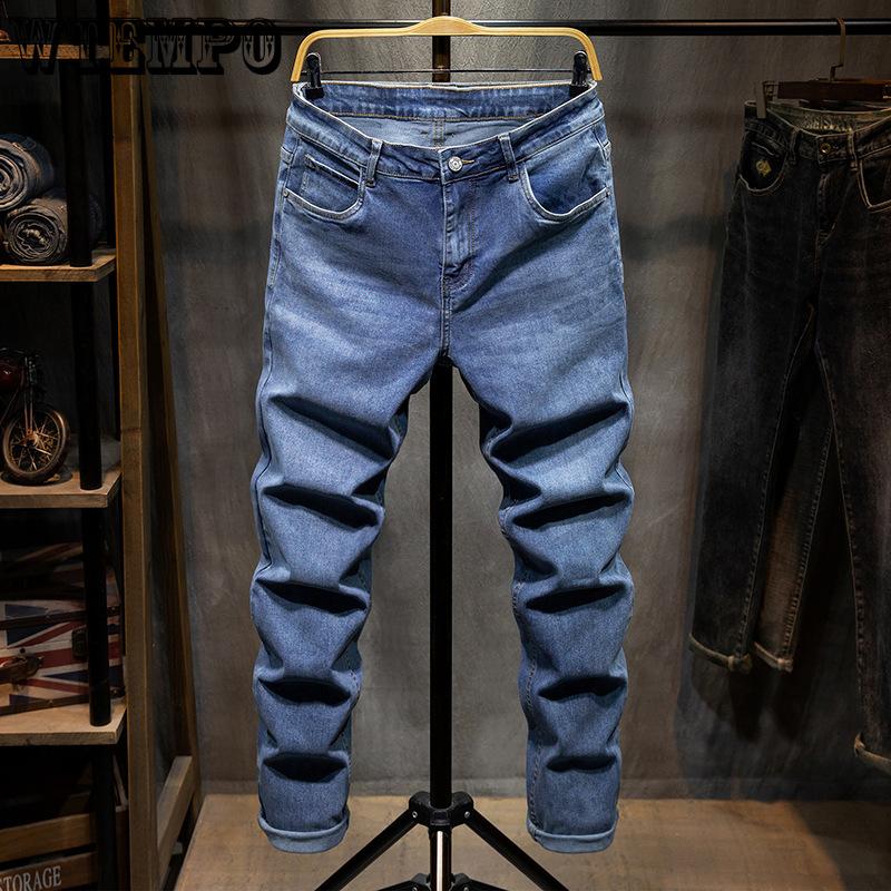 Эластичные брюки Harlan мужские осенние большие ярды толстые мужские брюки больше и толще маленькие ноги свободные джинсы