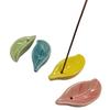 3Pcs Creative Leaf Line Incense Burner Ceramic Incense Burner Standing Household Indoor Line Incense Burner