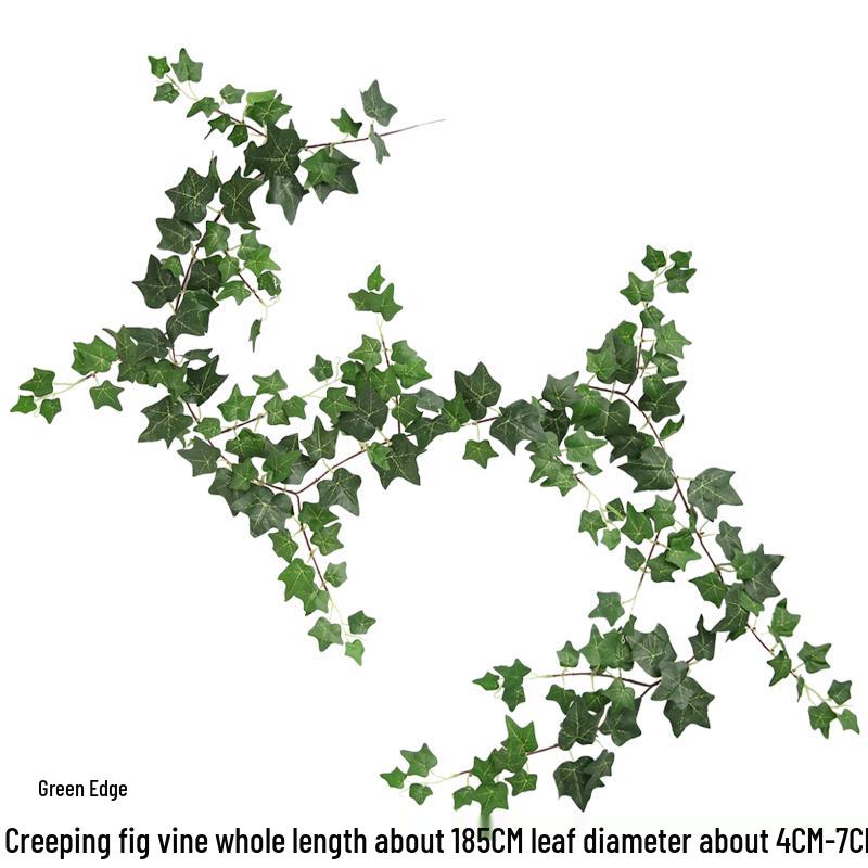 Зеленая искусственная виноградная лоза для декора стен в помещении и на балконе