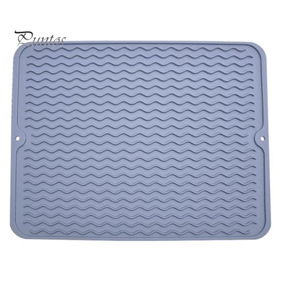 Коврик для сушки посуды, толстый нескользящий силиконовый термостойкий сливной коврик для кухонной стойки