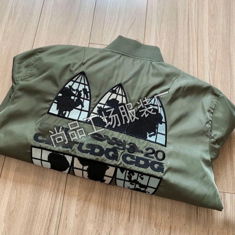 Unisex Oversized Letter Print Long Sleeve Bomber Jacket With Back Embroidery Streetwear Casual Wear