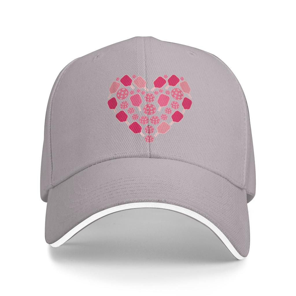Pickleball Heart Valentines Day Pickleball Lover Baseball Cap Stylish Men Adult Trucker Hat Sun Kpop Rock Baseball Caps Gift