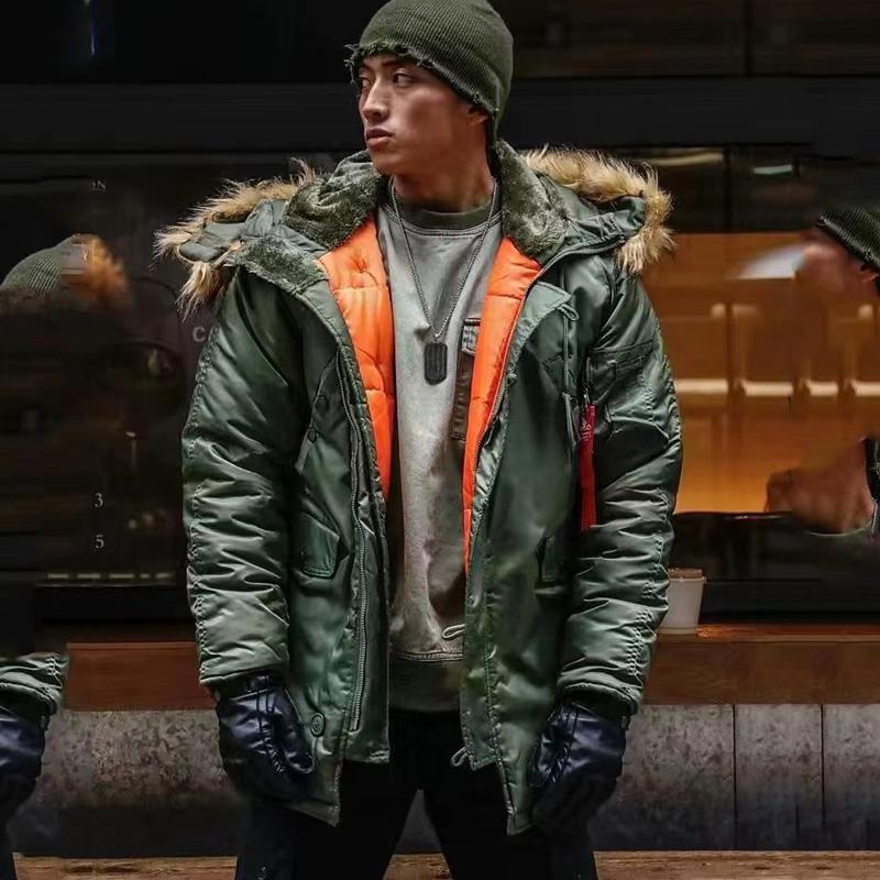 Plus Size Jacket Winter Men Blower Jacket Long Warm Fur Hood Trench Coat Tactical Camouflage Military Army Parka XXL