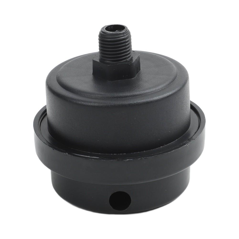 Male Thread Air Intake Muffler Filter for Piston Air Compressor and Small Air Pump Black Plastic 70x65mm Dimensions