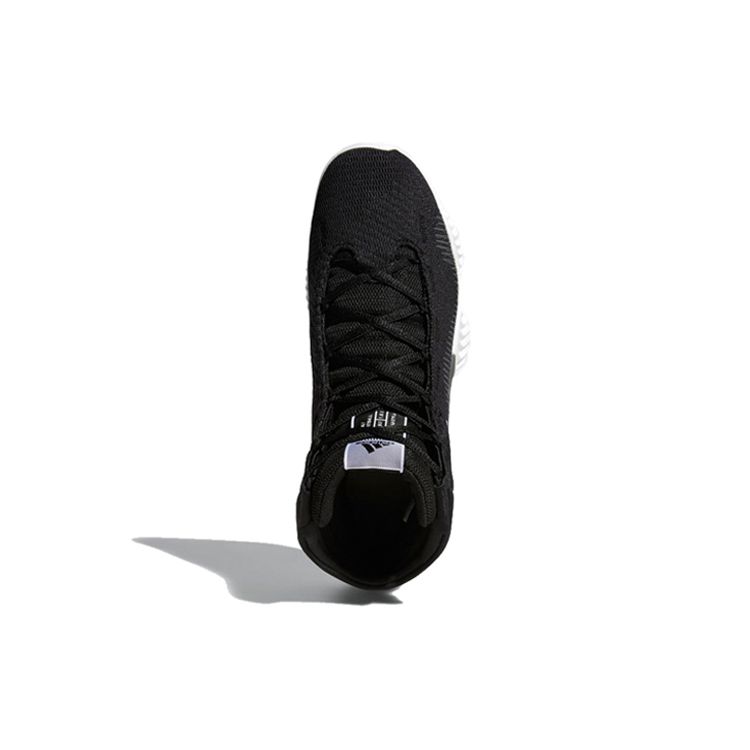 Adidas Pro Bounce 2018 Fashion Versatile Shock Absorption Anti-Slip Mid-Top Basketball Shoes Men Sneakers Black White FW5746