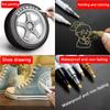 1-5PCS Waterproof Metal Marker Pens Permanent White Paint Pen Washing Art Painting DIY Graffiti Pens Fabric Wood Leather Marker