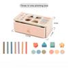 Baby Object Permanent Box Montessori Wooden Toy Color Sorting Shape Matching Box Coin Ball Drop Sensory Box Fine Motor Skills To