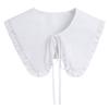 Royal Style Cotton Fake Collar Shawl Wrap Hollow Out Floral Lace Ruffled Trim Necklace Pointed  Lapel Blouse Dropshipping