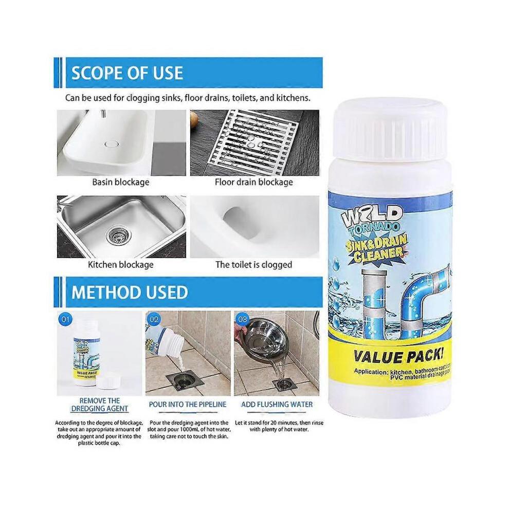 (5pcs) 110g Powerful Sink Drain/Sink Cleaner Instants Powerful Pipe Dredging Agents for Bathroom Kitchen