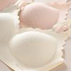 Lace Invisible Bra Women's Breathable Underwear Women's Gathering Bra One-piece Fixed Cup Soft Support Bra Push Up Bra