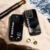 Чехол для телефона с узором «Божий план» и классными словами для iPhone 17 16 e 15 14 13 12 Pro Max, защитный чехол из овчины с серебристым краем