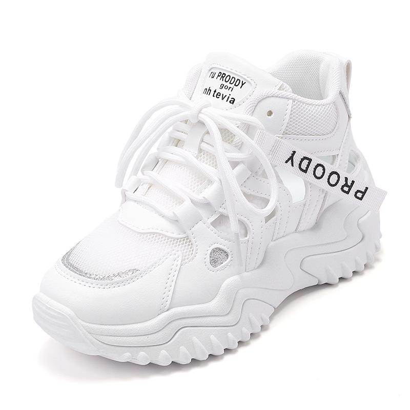 2023 летние новые маленькие белые туфли, студентки, универсальные туфли, увеличивающие воздухопроницаемость, повседневная обувь