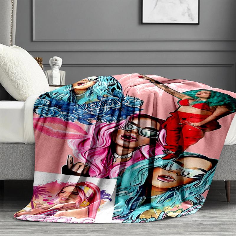 Karol G Print Blanket - Soft & Comfortable, for Bedroom, Travel, Sofa, Home Decoration - Birthday Christmas Gift for Friend