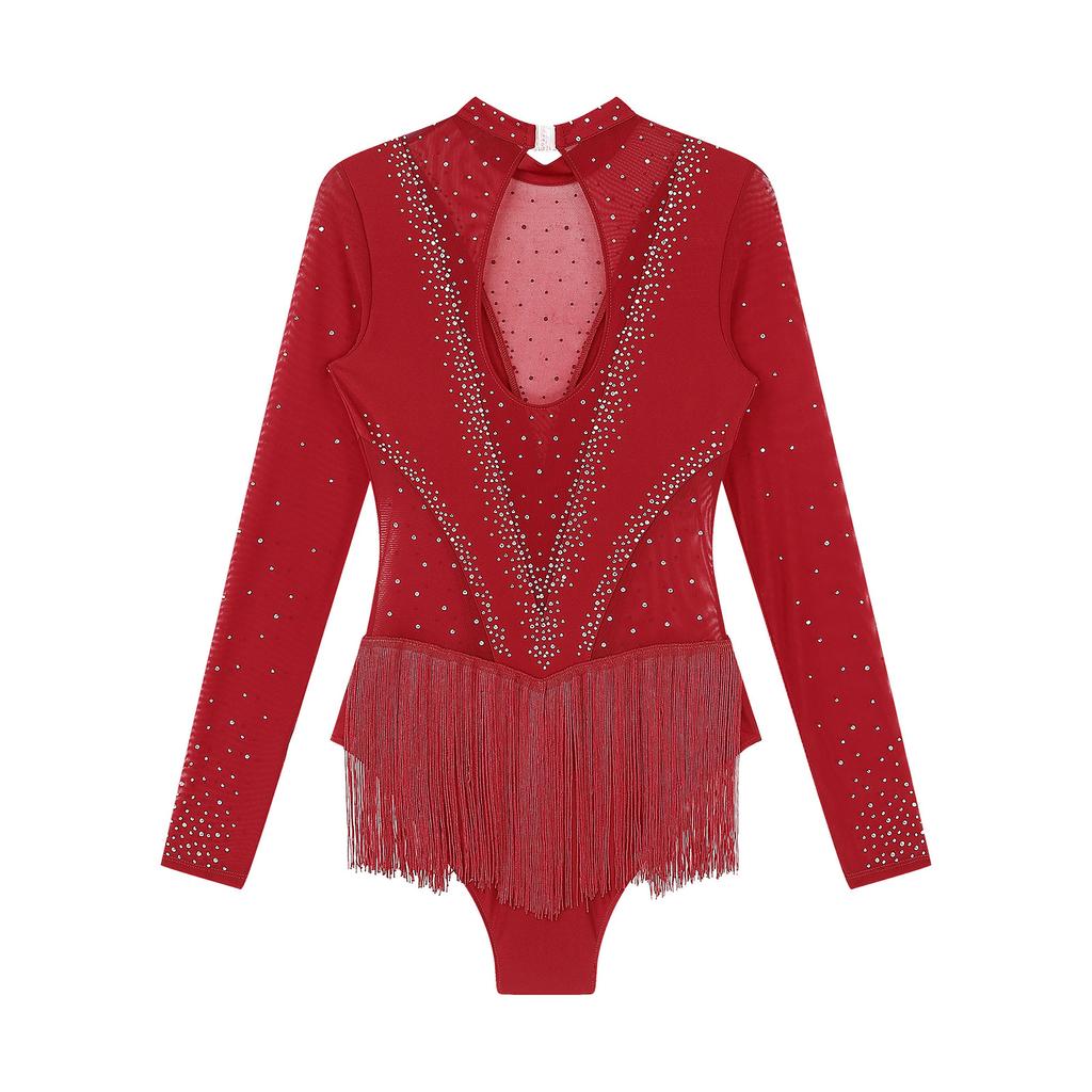 Женский костюм для фигурного катания, гимнастические комбинезоны, майка, танцевальная одежда, спортивная одежда, велосипедки, балетные трико, боди с кисточками