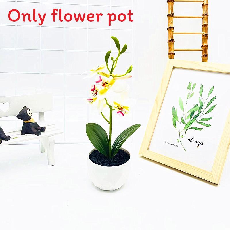 Potted Simulated Phalaenopsis Artificial Artificial Flower Desktop Ornament
