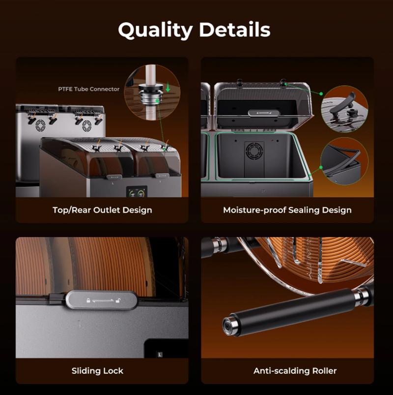 Creality Filament Dryer 4 Spools Space Pi X4 Filament Storage Box 85℃ Max Temperature Dual Independent Heating Chambers