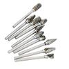 Electric Grinding Accessories 10pcs 0.12*0.24inch Tungsten Steel Carbide Milling Cutter for Rotary Burr Tool Set CNC