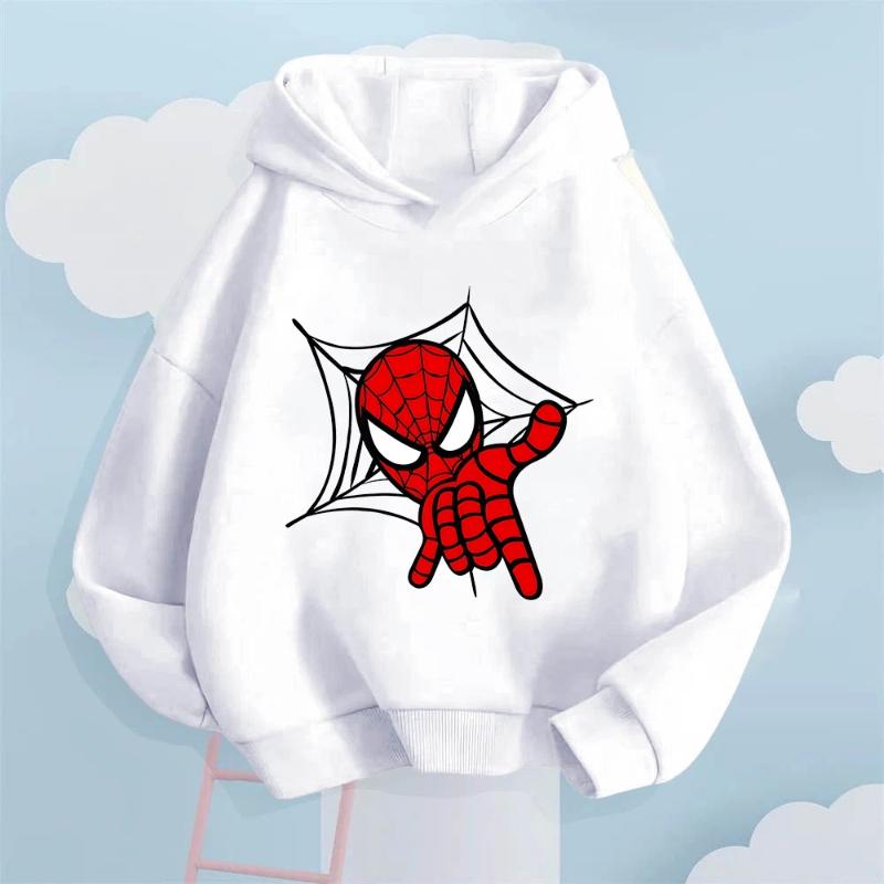 Avengers Spider-Man Print Hoodie for Boys and Girls, Casual Autumn/Winter Superhero Marvel Kids Comfortable Pullover Sweatshirt