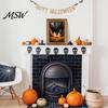 Seasonal Home Accents Vintage Cute Ghost Canvas Wall Art, Spooky 2 Ghosts Campfire Poster Hanging Poster, Gothic Halloween Decoration for Bedroom