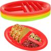 2pcs Oval Taco Plate Divided Taco Holder Party Supplies Taco Serving Tray  Restaurant