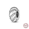 Ретро Круглый Шарм-Зажим Бусины-Шармы медь Настоящий Циркон Кошачья Лапка Любовь Навсегда Бусина-Разделитель Шарм-Заглушка Идеально Для Самостоятельного Изготовления Украшений Браслетов