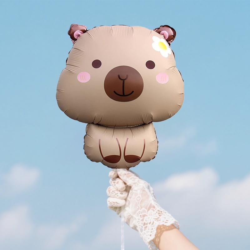 1PC Cartoon Capybara Shape Aluminium Film Balloon Kids Children Birthday Balloon Toy Boys and Girls Party Decoration Supplies