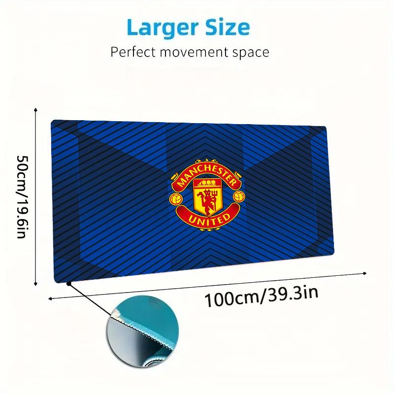 Man Utd2 Print Cushion Non-slip Laptop Tablet Big Mousepad XXL Mat Mini PC Playmat With Lock edge