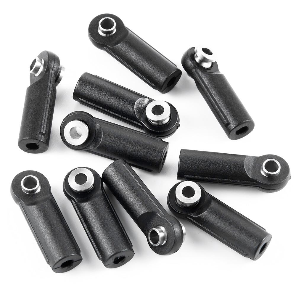 AXSPEED 10Pcs M4 Plastic Link Rod End Balls Joint Head Clock-wise Thread for TRX-4 Axial SCX10 Wraith 1/10 RC Car Upgrade Parts
