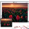 5D Diy Diamond Painting Flowers Tulips Cross Stitch Full Diamond Embroidery Mosaic