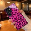 Розовый Черный Леопардовый Принт Чехол для Телефона для Samsung для Galaxy S26 S25 S24 S23 Ultra  S22 Ultra S20 Ultra 56 A72 A73 5G
