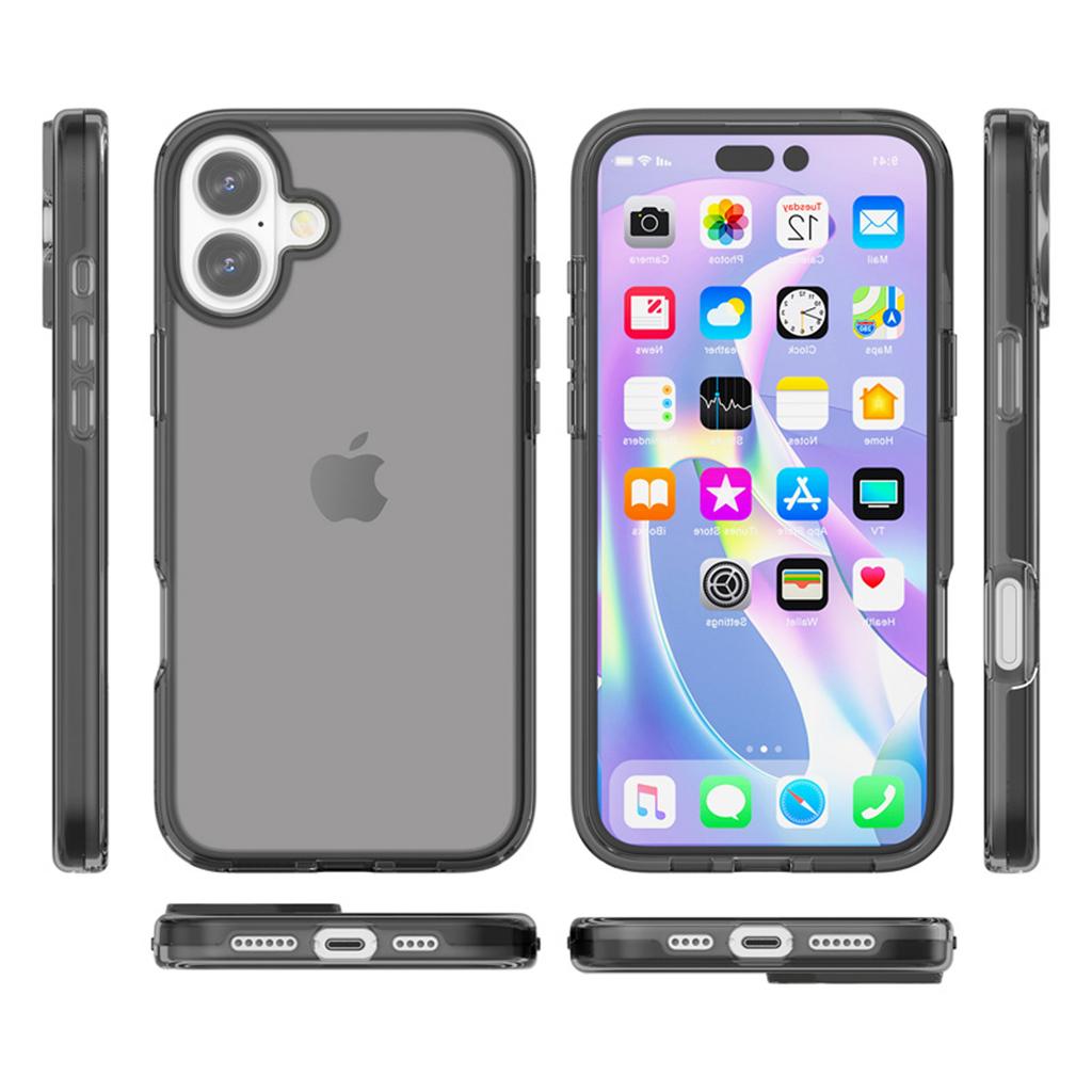 For iPhone 17 Case PC + TPU Shockproof Clear Phone Cover