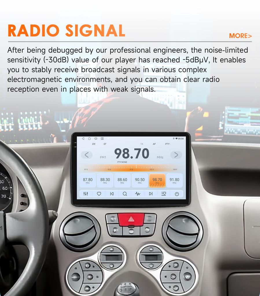 Car Radio Android for Fiat Panda 2003-2012 Carplay Car Multimedia Player 9inch Intelligent Autoradio GPS WIFI by Snapdragon 6115