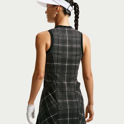 Nike Sleeveless Dresses Women's Black Crew Neck Moderate Short Skirt