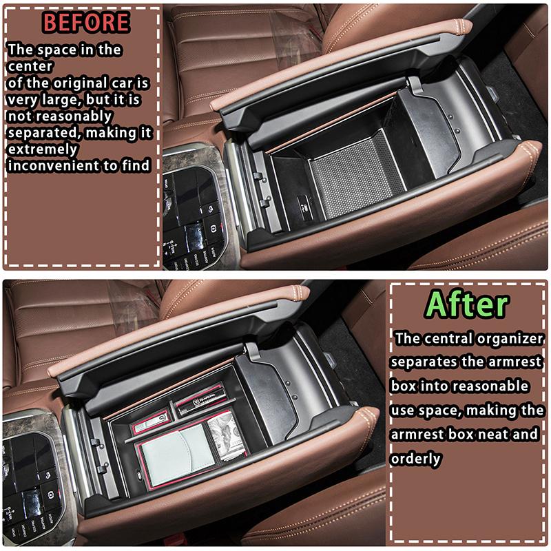 Органайзер для центральной консоли для BMW X5/G05 X7/G07 -2024, X6/G06 -2024, лоток-подставка для подлокотника, ящик для хранения, аксессуары для интерьера
