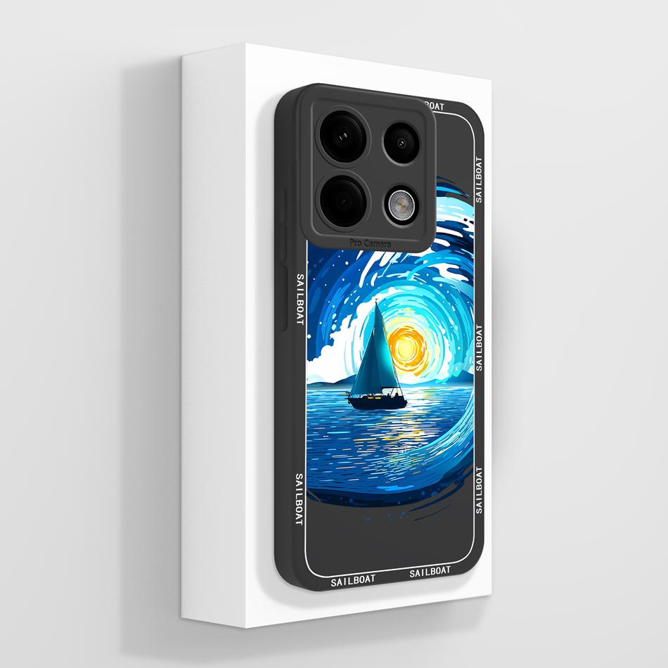 Чехол для POCO X6 Pro Различные стили Конфетная крышка для телефона Для POCO X 6 Мягкий жидкий силикон Защита камеры Ударопрочные задние крышки