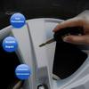 Car Rim Touch-Up Paint Wheel Touch-Up Pen Kit Super Adhesion Waterproof Compact Size Portable Car Wheel Scuff Scratch Repair Pen