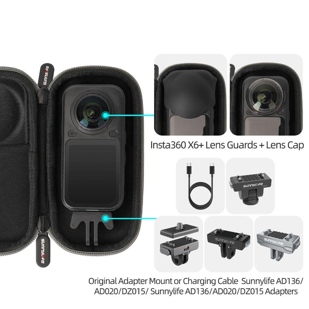 Protective Carrying Case Handheld Mini Body Bag for Insta360 X6 Action Camera Accessories